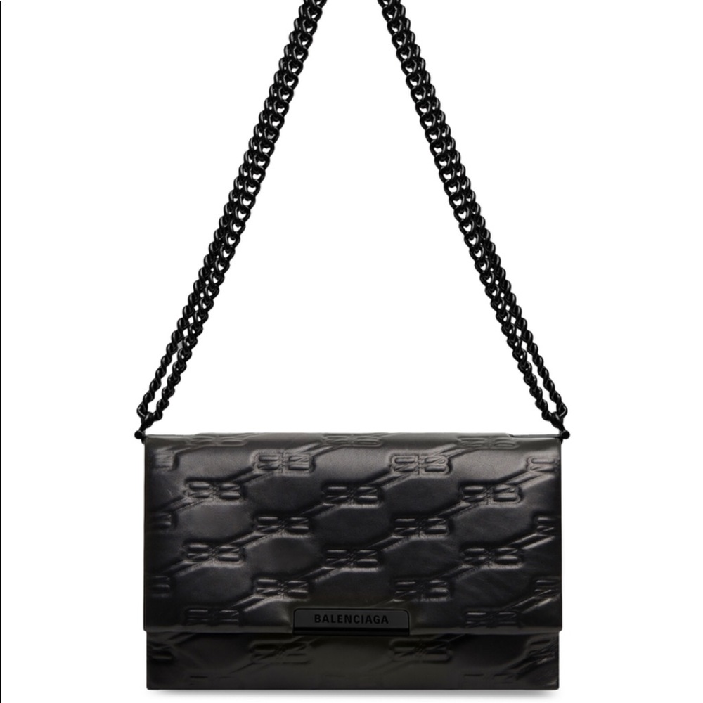 BALENCIAGA TRIPLET MEDIUM BAG BB MONOGRAM CROSSBODY BAG